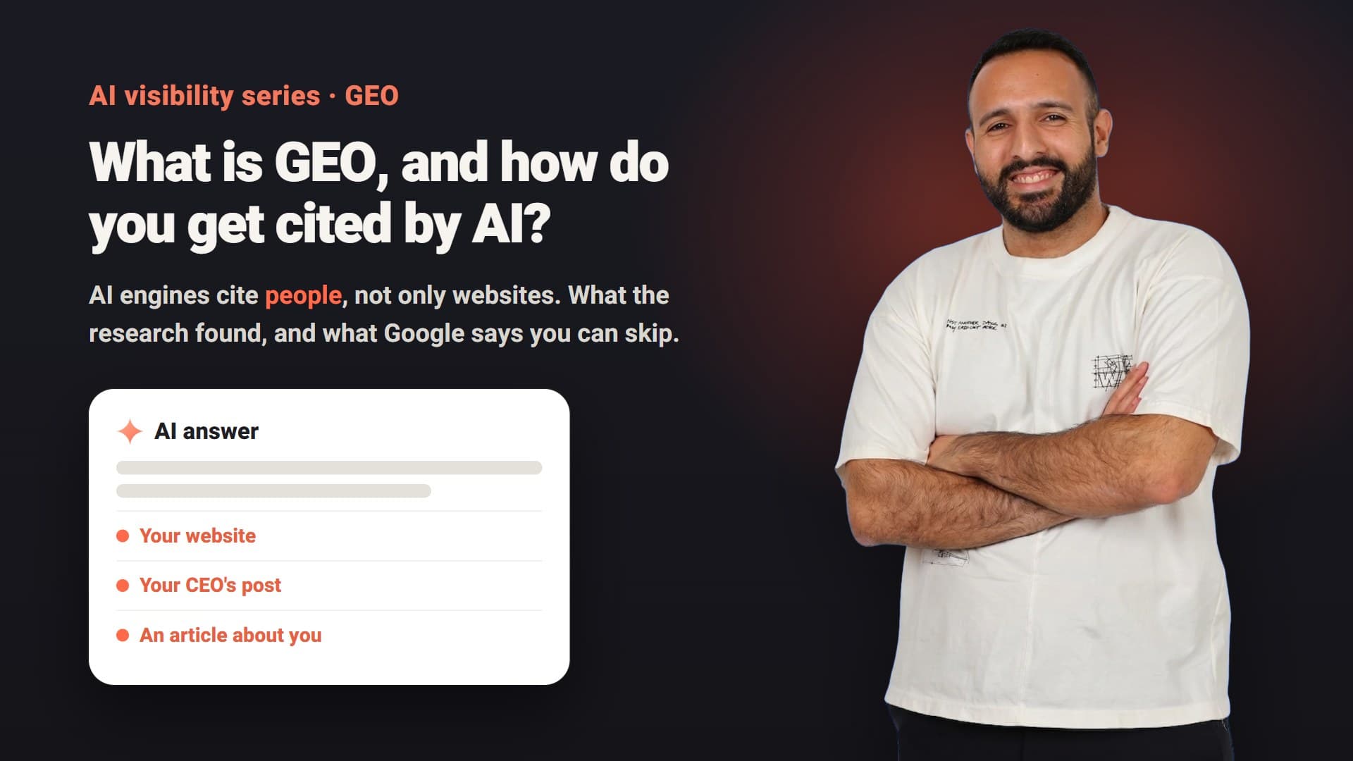 Aviv Levi: what is GEO and how to get cited by AI